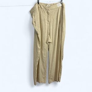 Abercrombie and Fitch New high rise wide leg linen blend preppy pants size 24R
